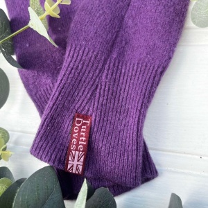 Cashmere Fingerless Gloves - Lavender